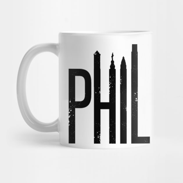 Philly Skyline (Distressed) by scornely